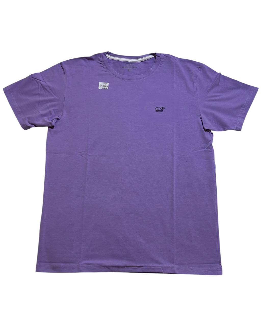 camiseta tela fria lila bordada