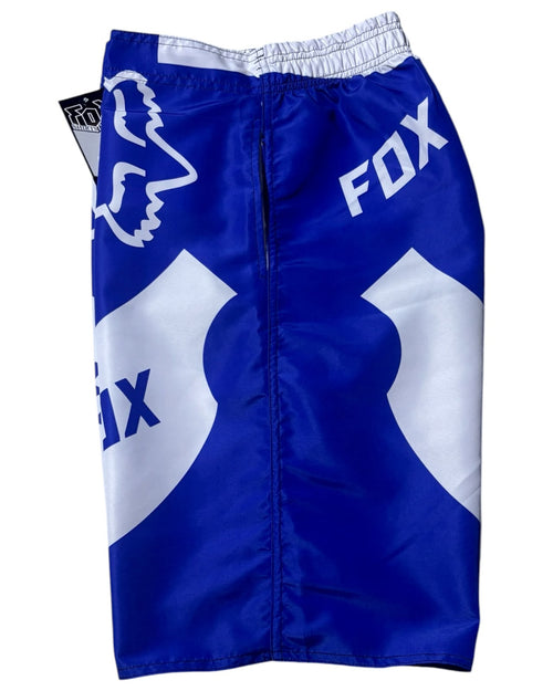 Pantaloneta Playera Antifluido Secado Rápido - estilo azul blanco fox