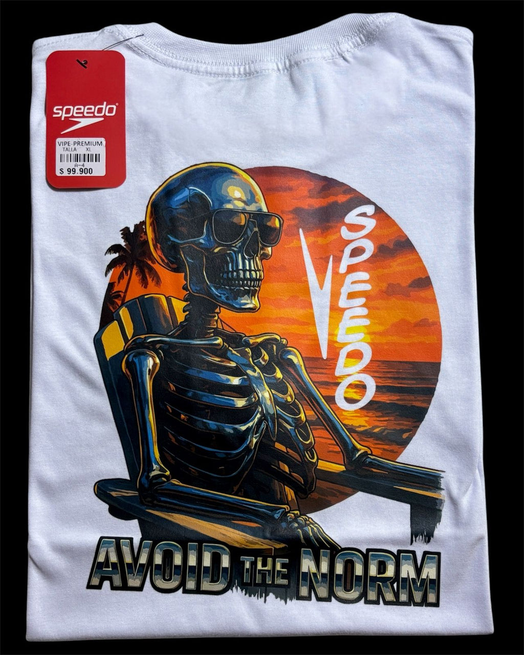 camiseta blanco calavera talla XL - estilo playero