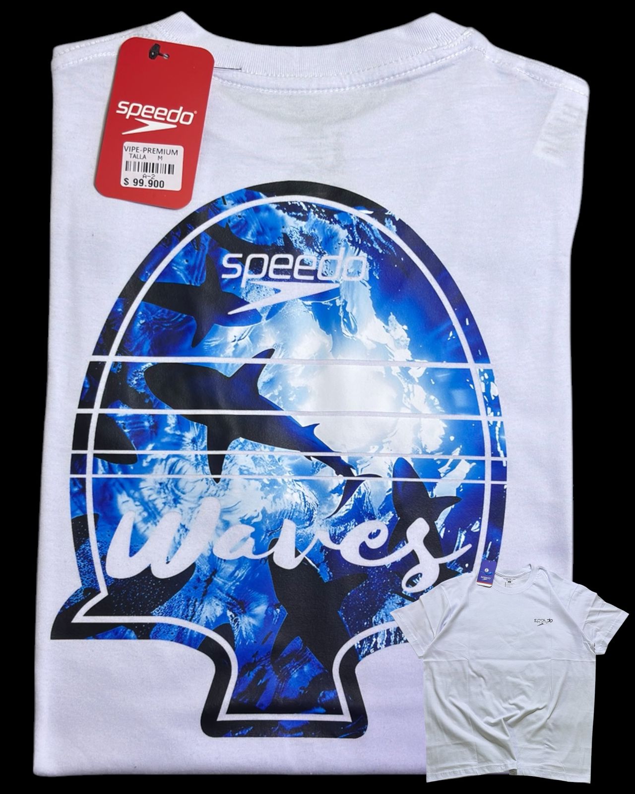 camiseta blanco tiburón talla XXL - estilo playero