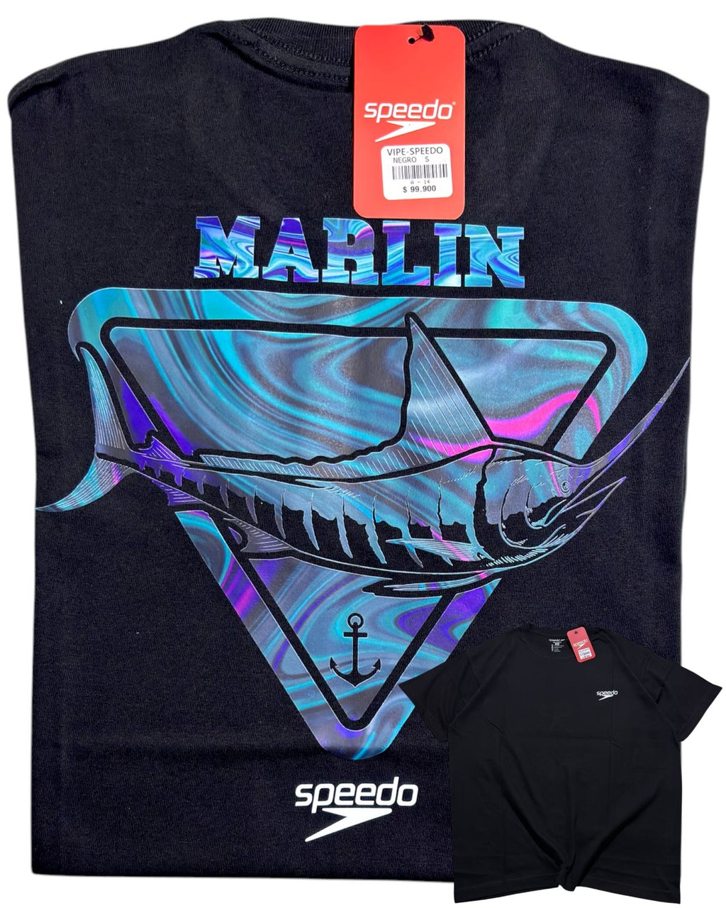 camiseta negro marlin - estilo playero