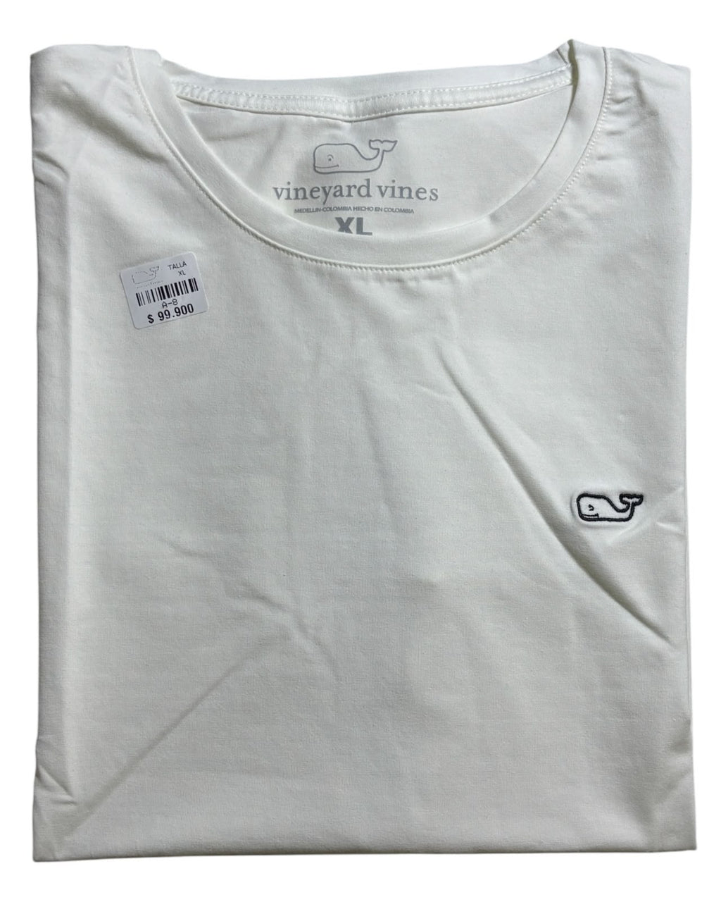 camiseta tela fria blanco hueso bordada