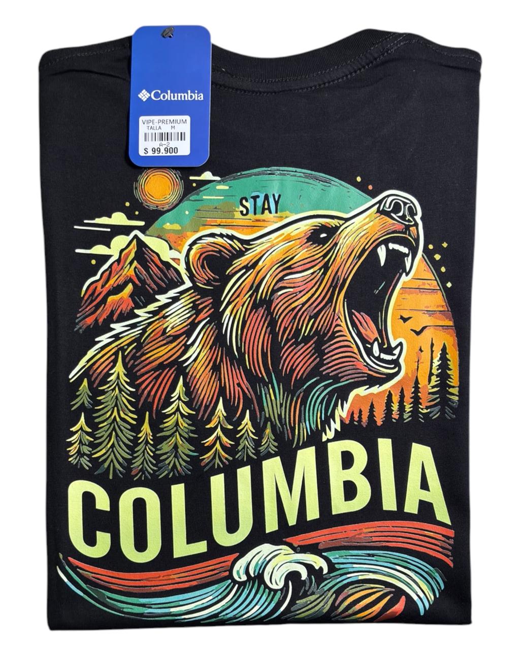 camiseta negro oso - estilo aventura
