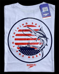 camiseta blanco marlin - estilo playero