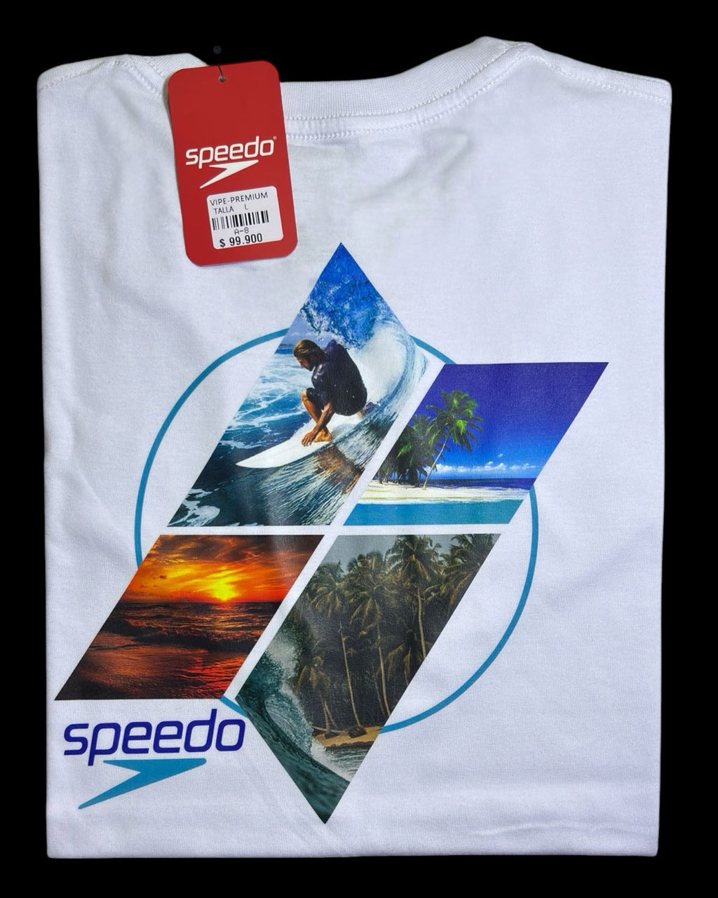 camiseta blanco surf  - estilo playero