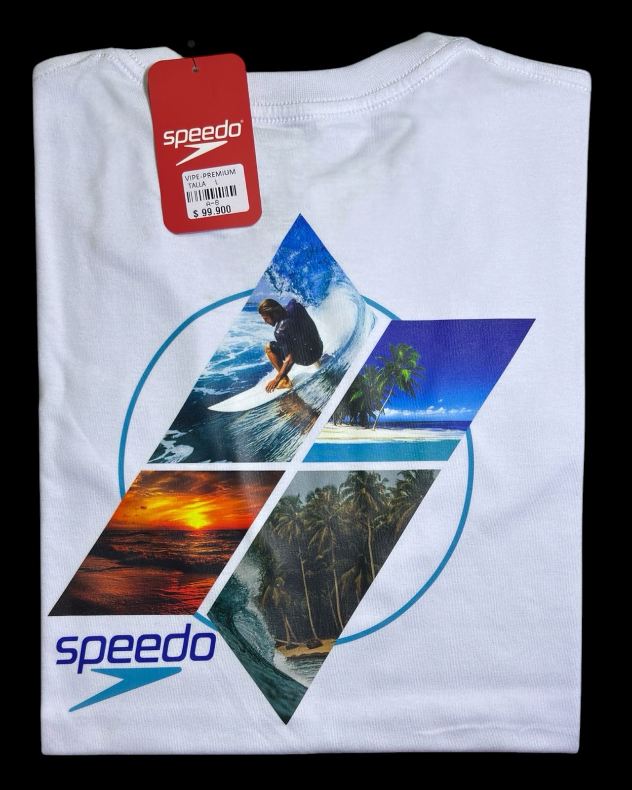 camiseta blanco surf  - estilo playero
