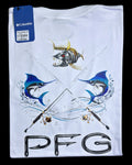 camiseta blanco pesca  - estilo aventura