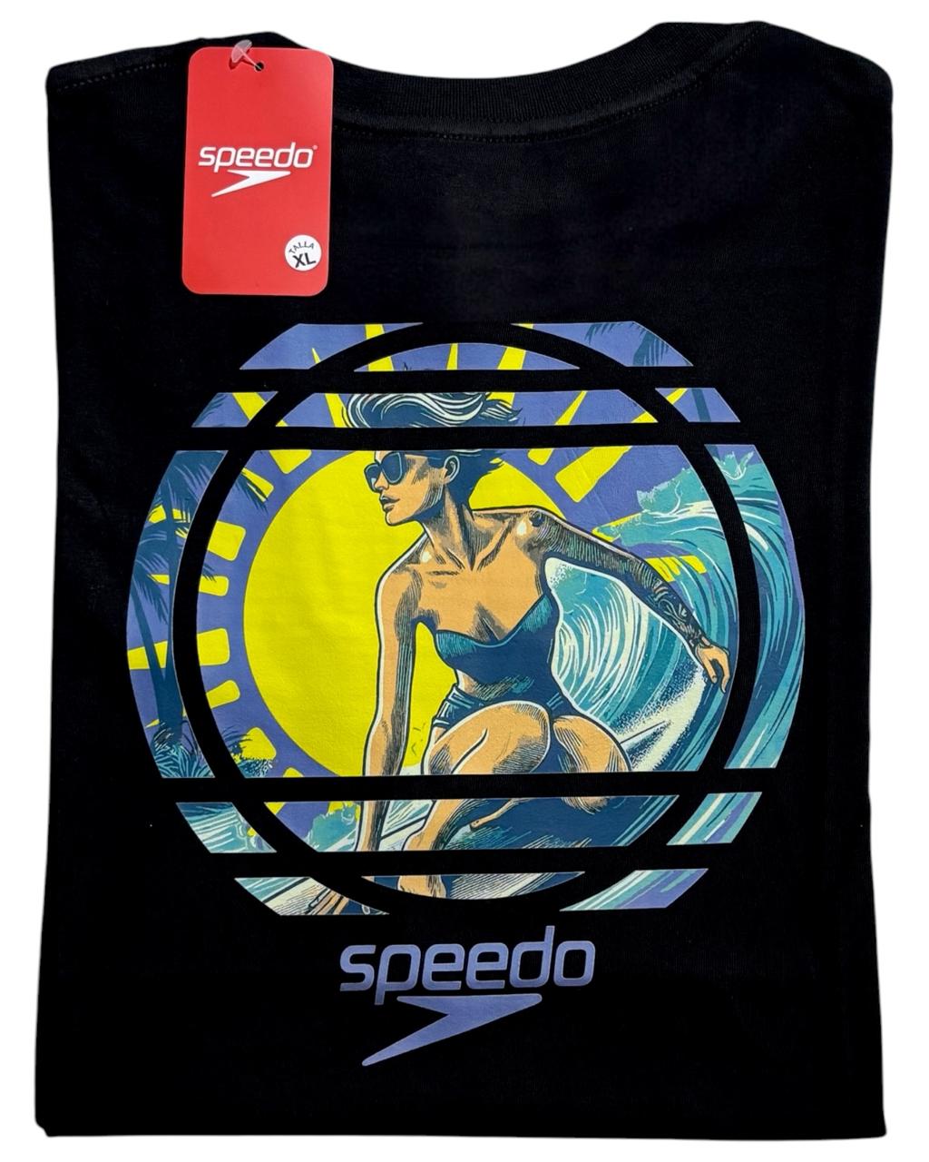 camiseta negro surf talla XL - estilo playero