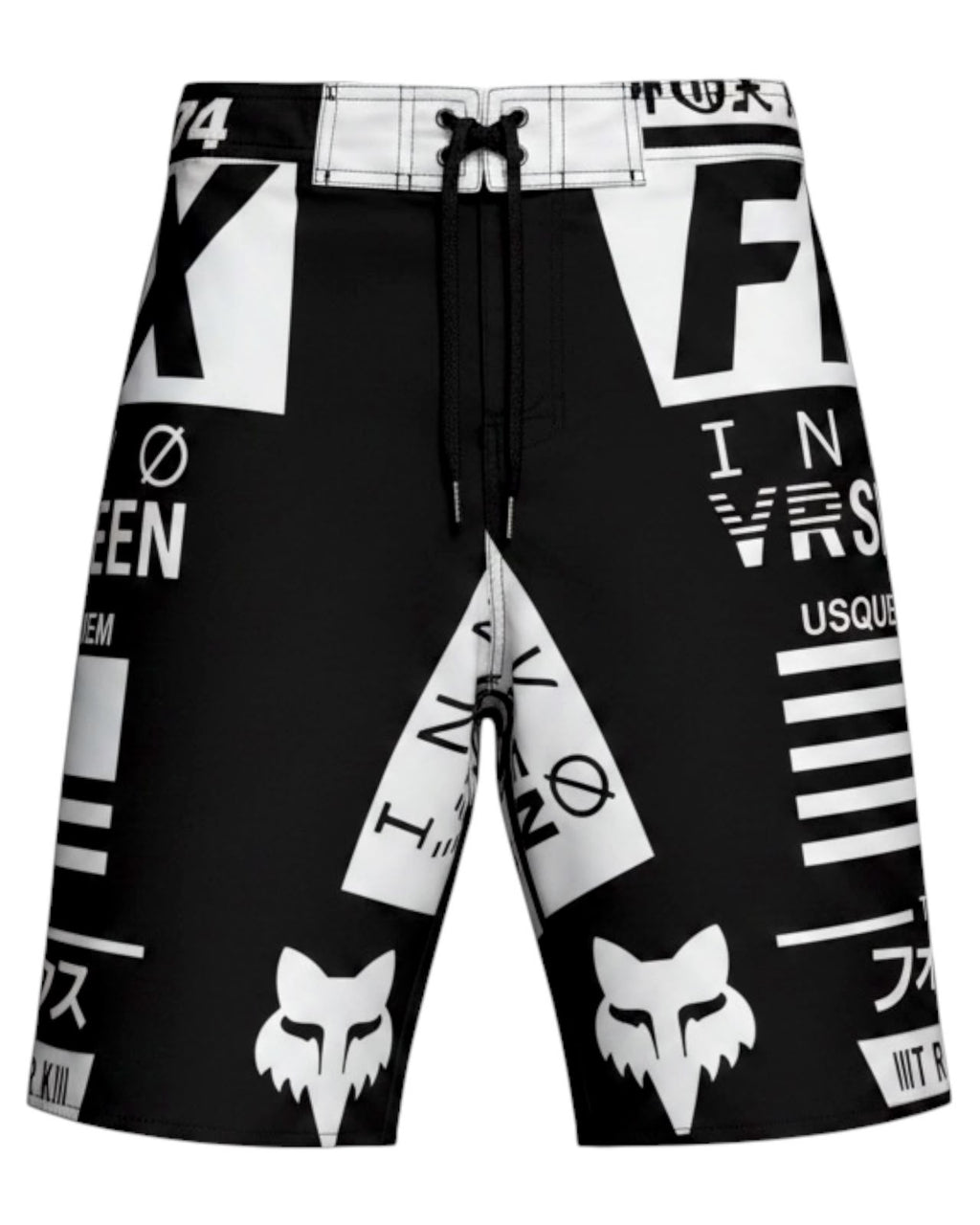 Pantaloneta Playera Antifluido Secado Rápido - estilo negro blanco fox chino