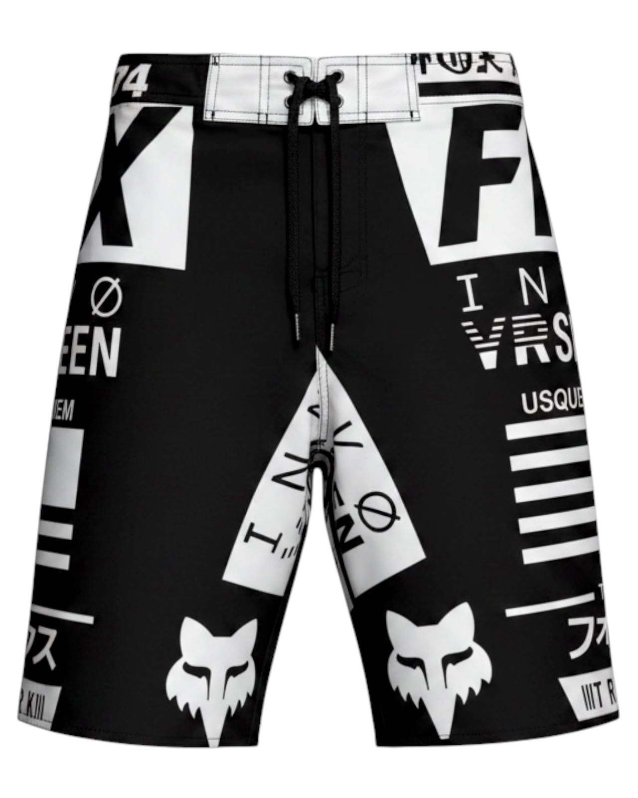Pantaloneta Playera Antifluido Secado Rápido - estilo negro blanco fox chino