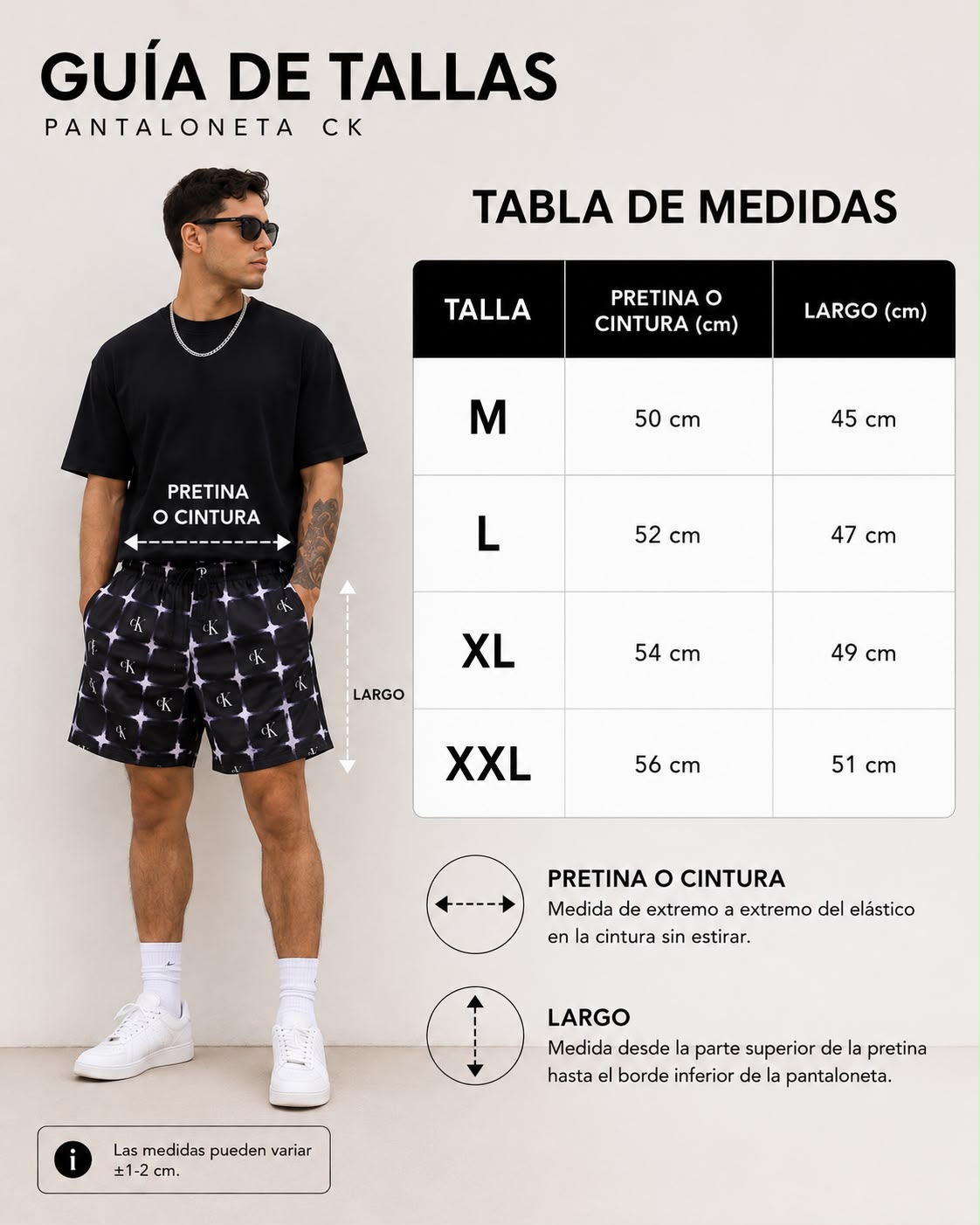 pantaloneta enresortada- antifluido secado rapido