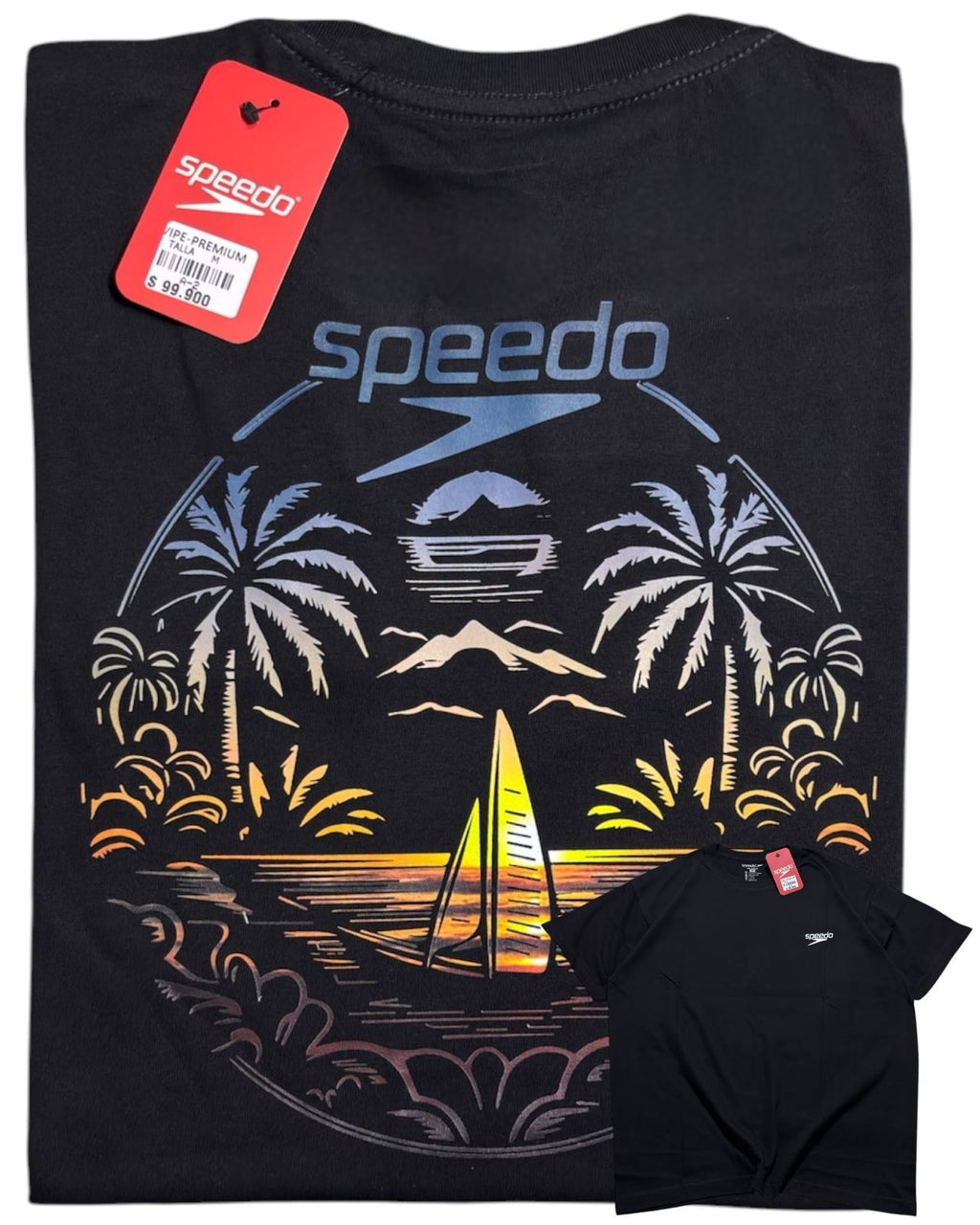 camiseta negro playa - estilo playero