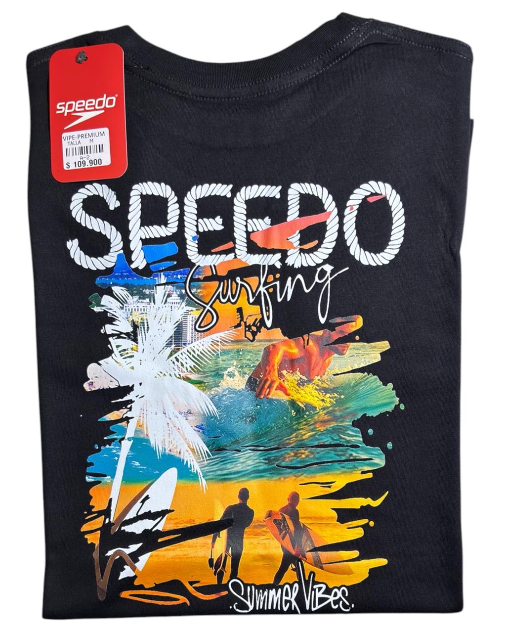camiseta negro surf - estilo playero