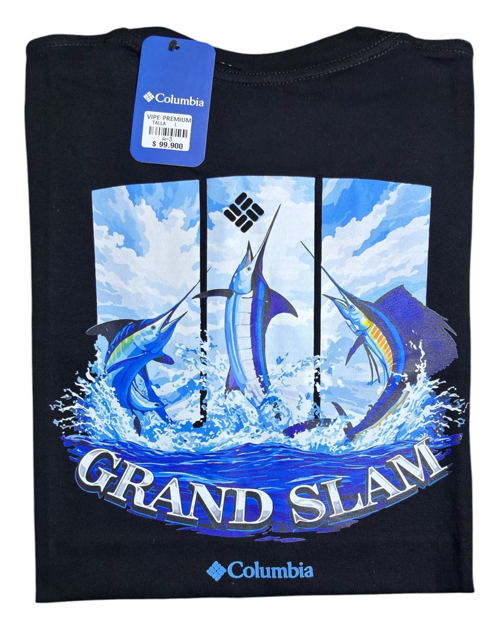 camiseta negro pesca talla L - estilo aventura