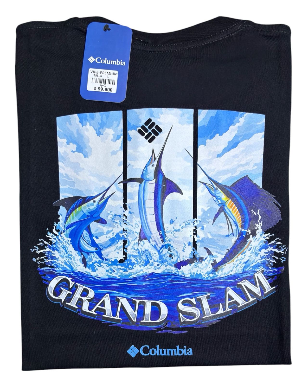 camiseta negro pesca talla L - estilo aventura