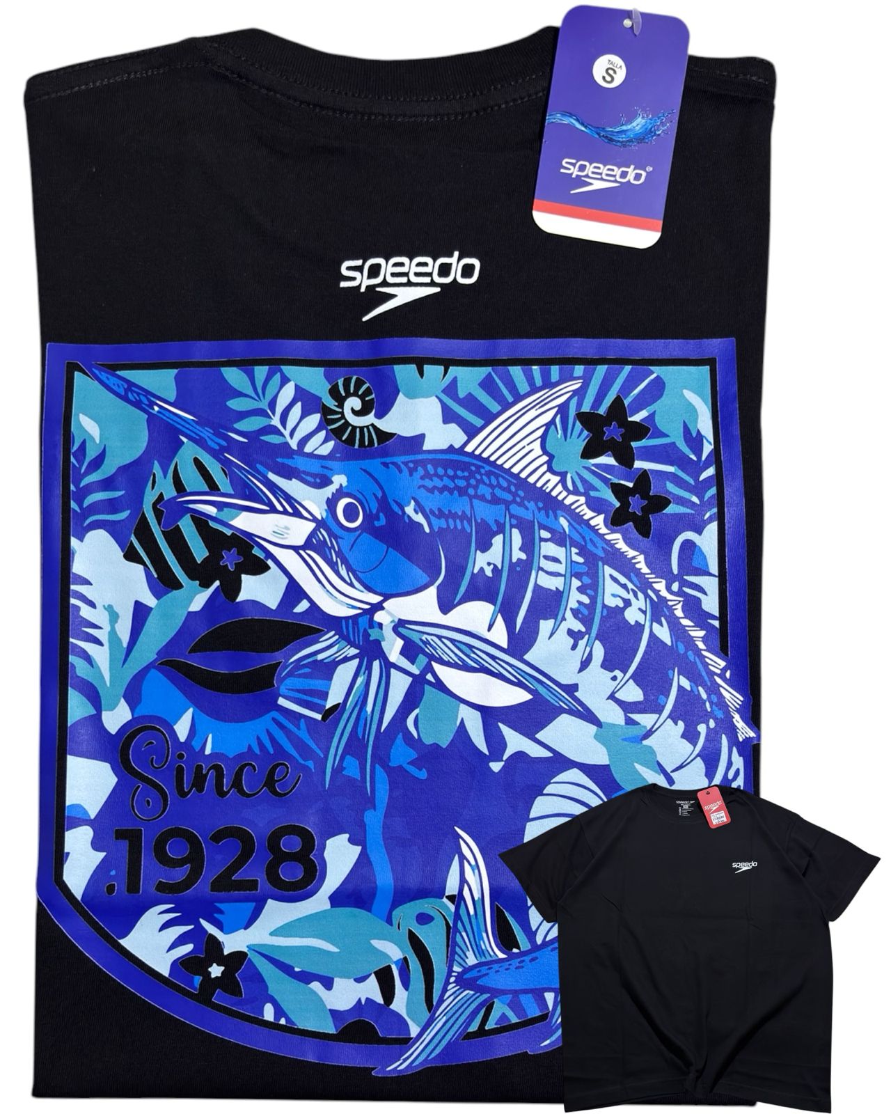 camiseta negro marlin- estilo playero