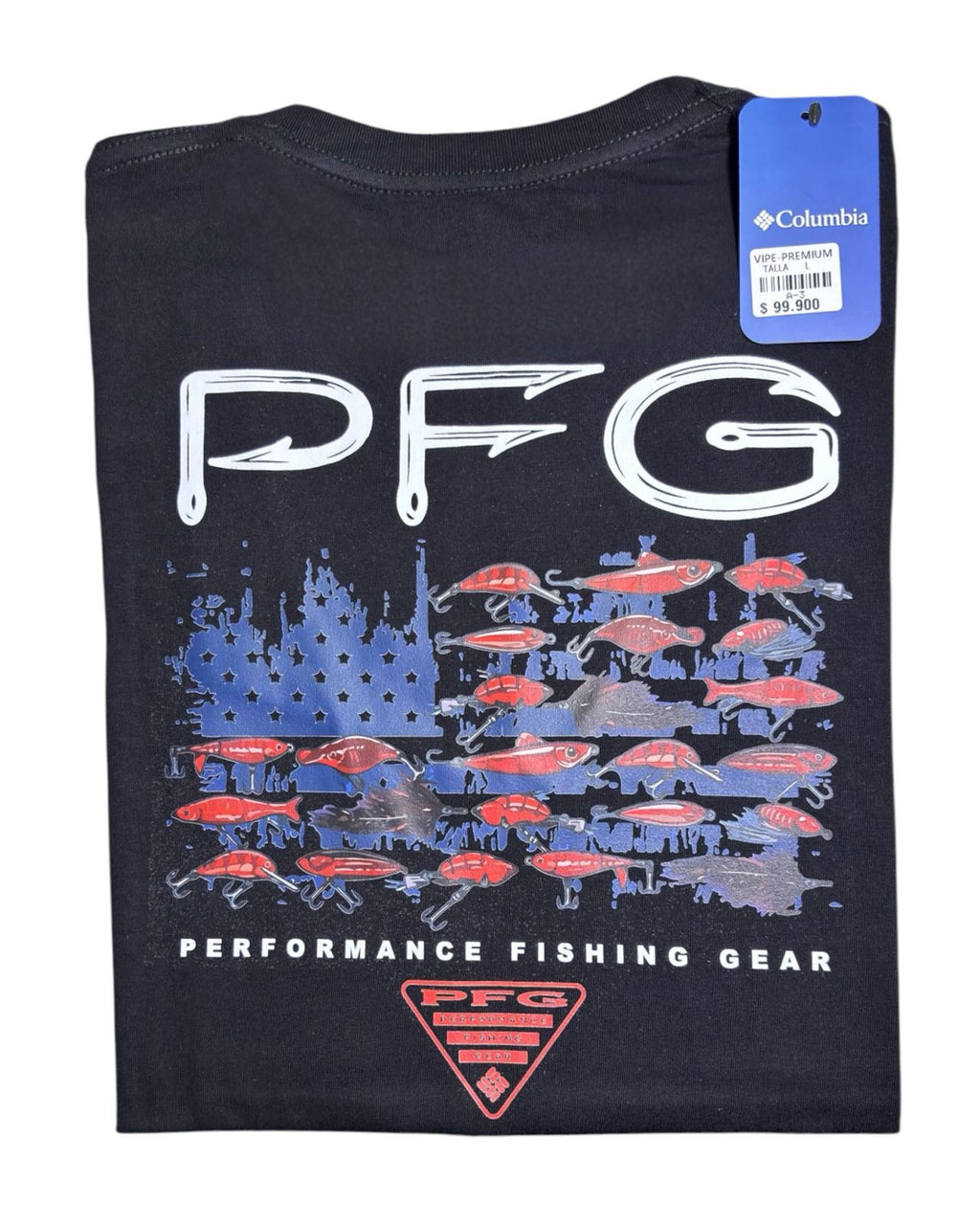 camiseta negro pesca talla L - estilo aventura