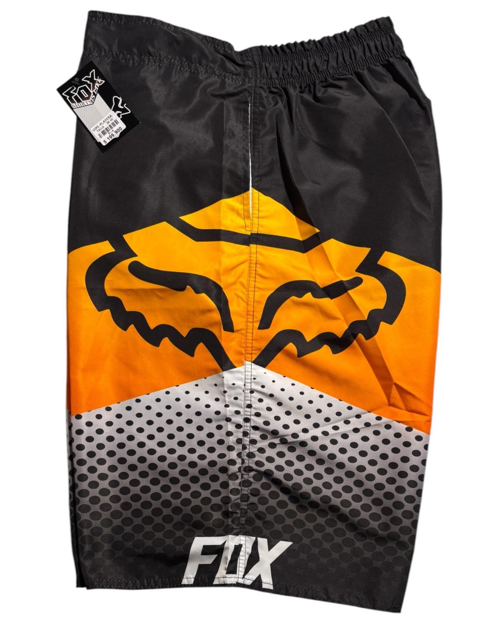 Pantaloneta Playera Antifluido Secado Rápido - naranja puntos fox
