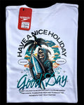 camiseta blanco skull - estilo playero