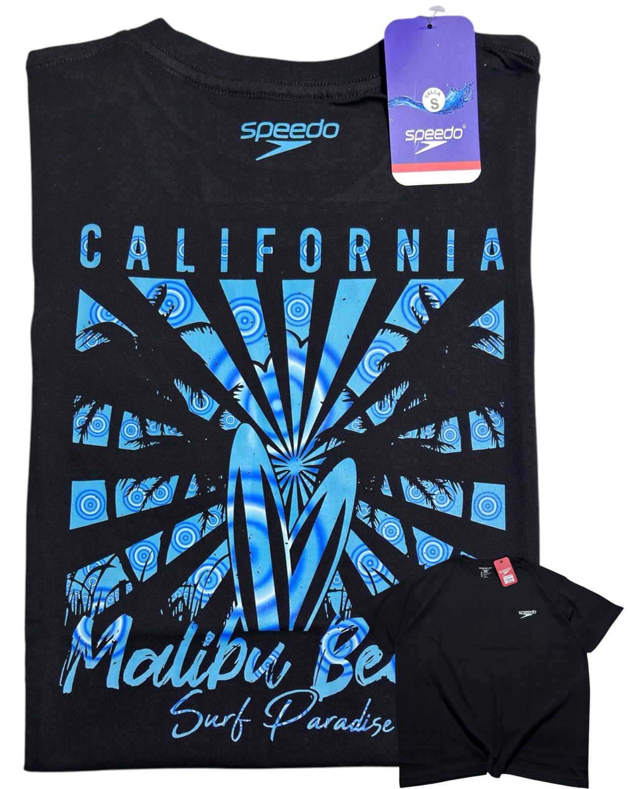 camiseta negra talla S - estilo playero