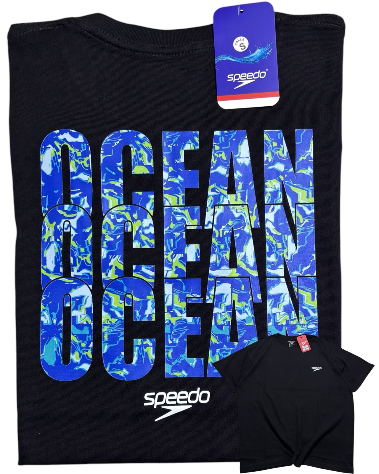 camiseta negra talla S - estilo playero