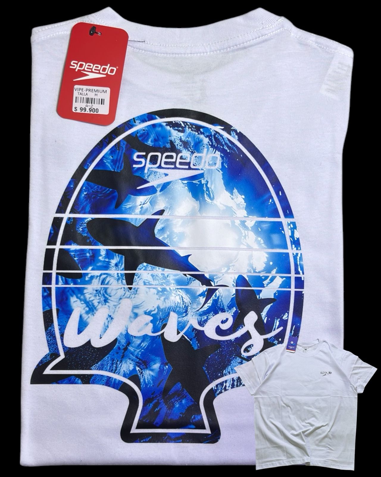 camiseta blanco waves - estilo playero