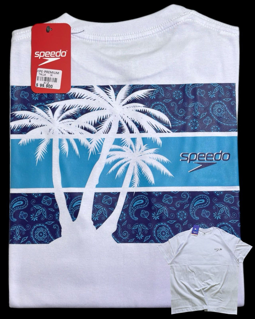 camiseta blanco palm - estilo playero