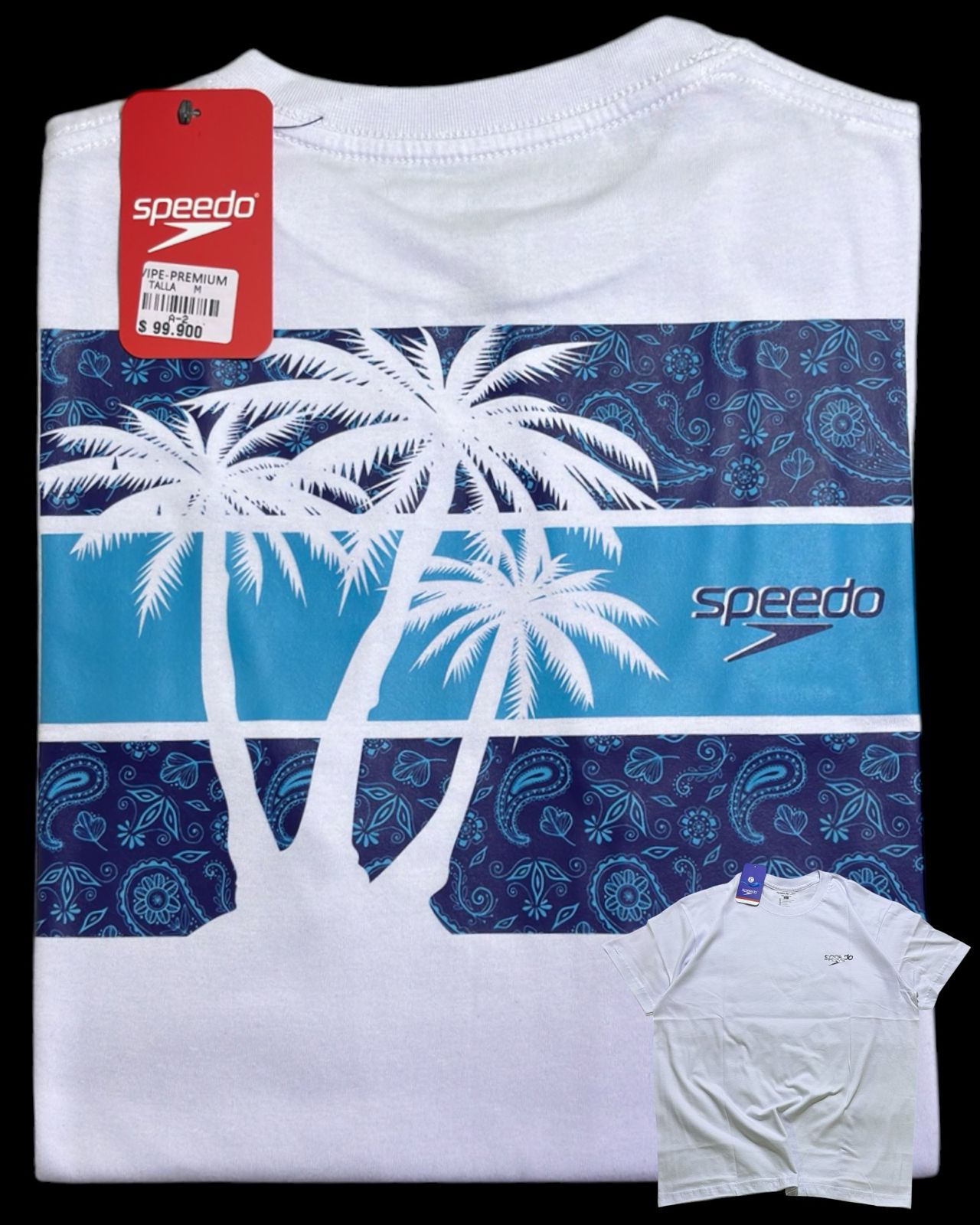 camiseta blanco palm - estilo playero