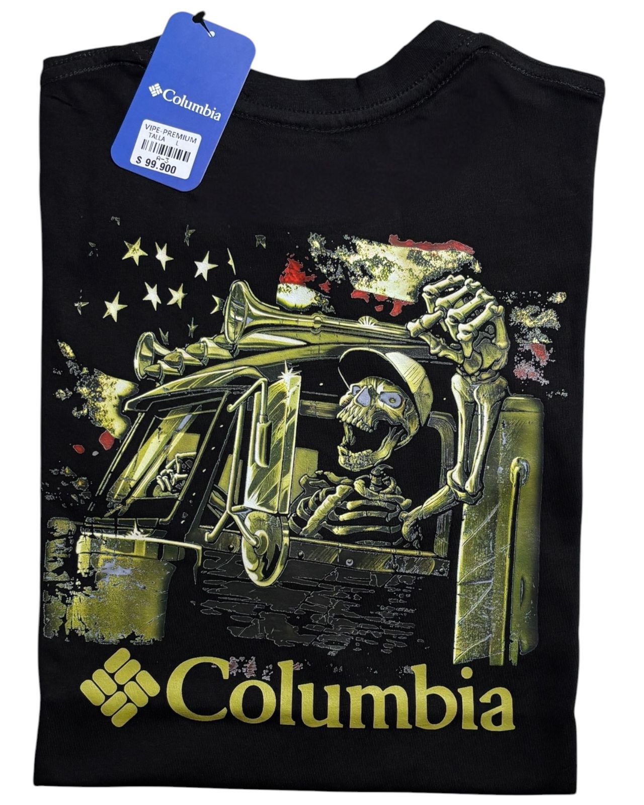 camiseta negro calavera talla L - estilo aventura