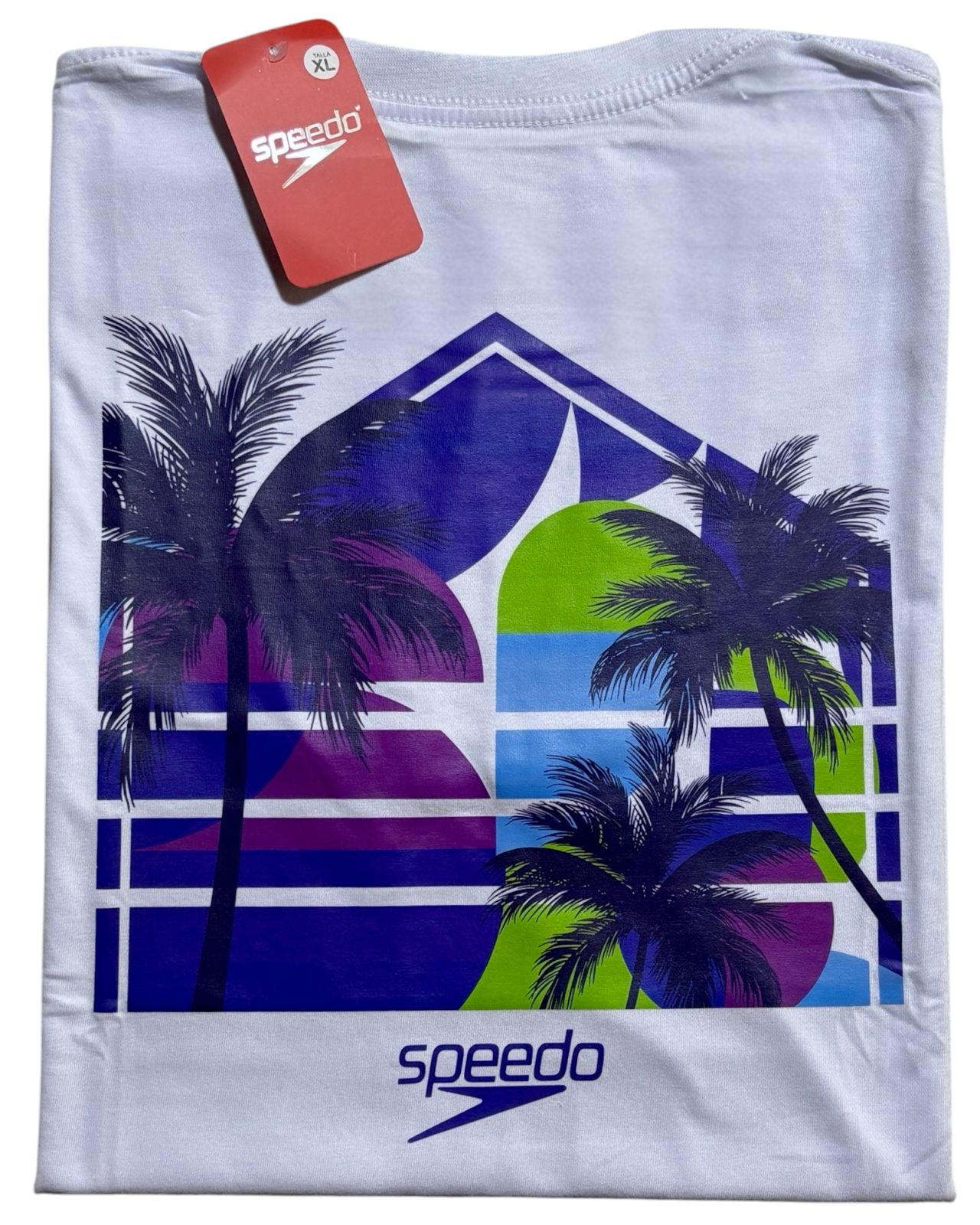 camiseta blanco palm talla XL - estilo playero