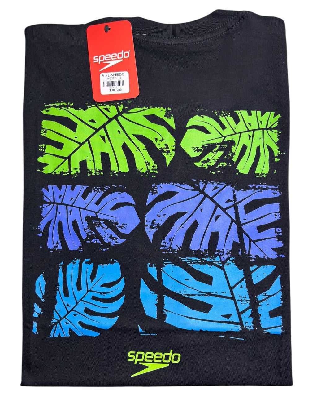 camiseta negro hoja talla L - estilo playero