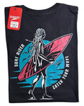 camiseta negro surf- estilo playero
