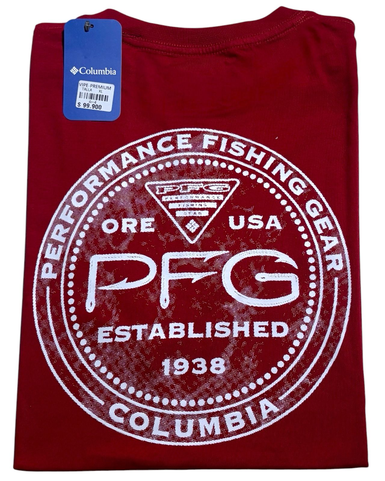 camiseta color pesca talla XL - estilo aventura