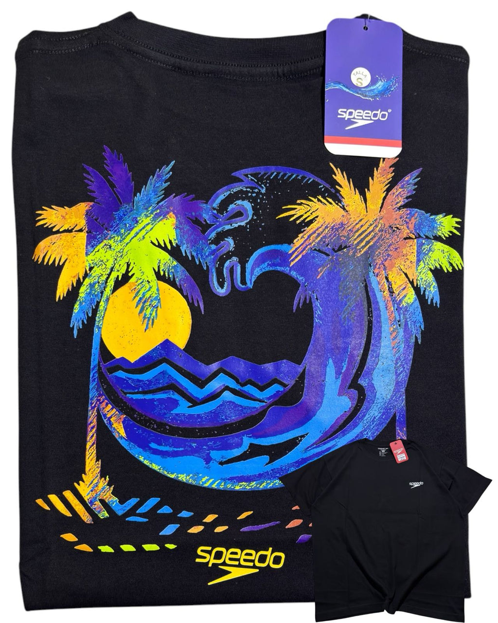 camiseta negra talla S - estilo playero