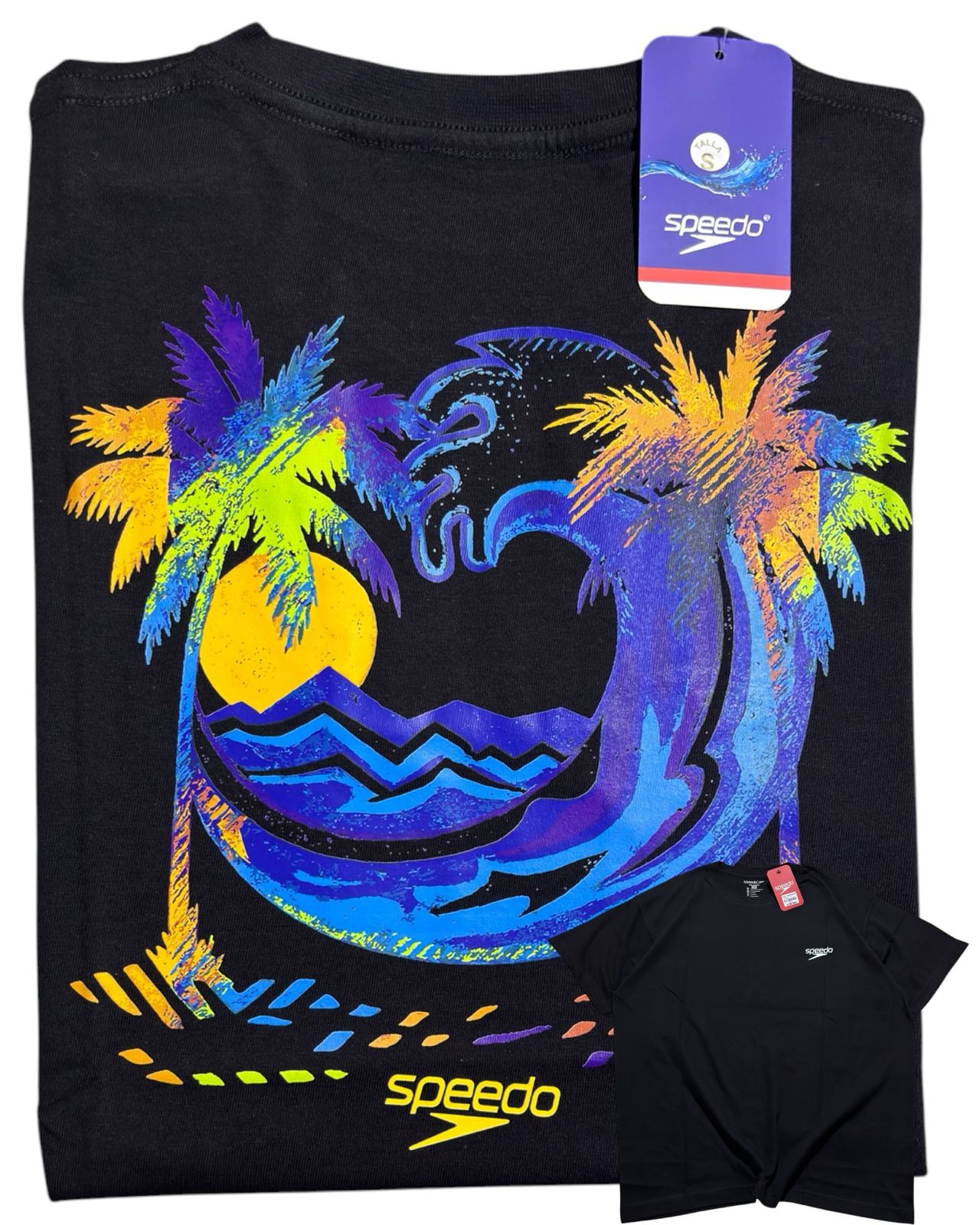camiseta negra talla S - estilo playero