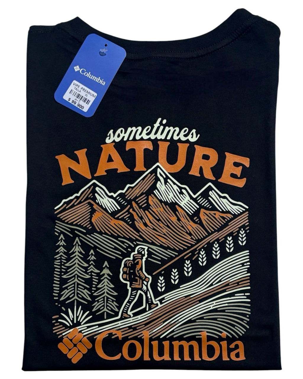 camiseta negro montaña talla XL - estilo aventura