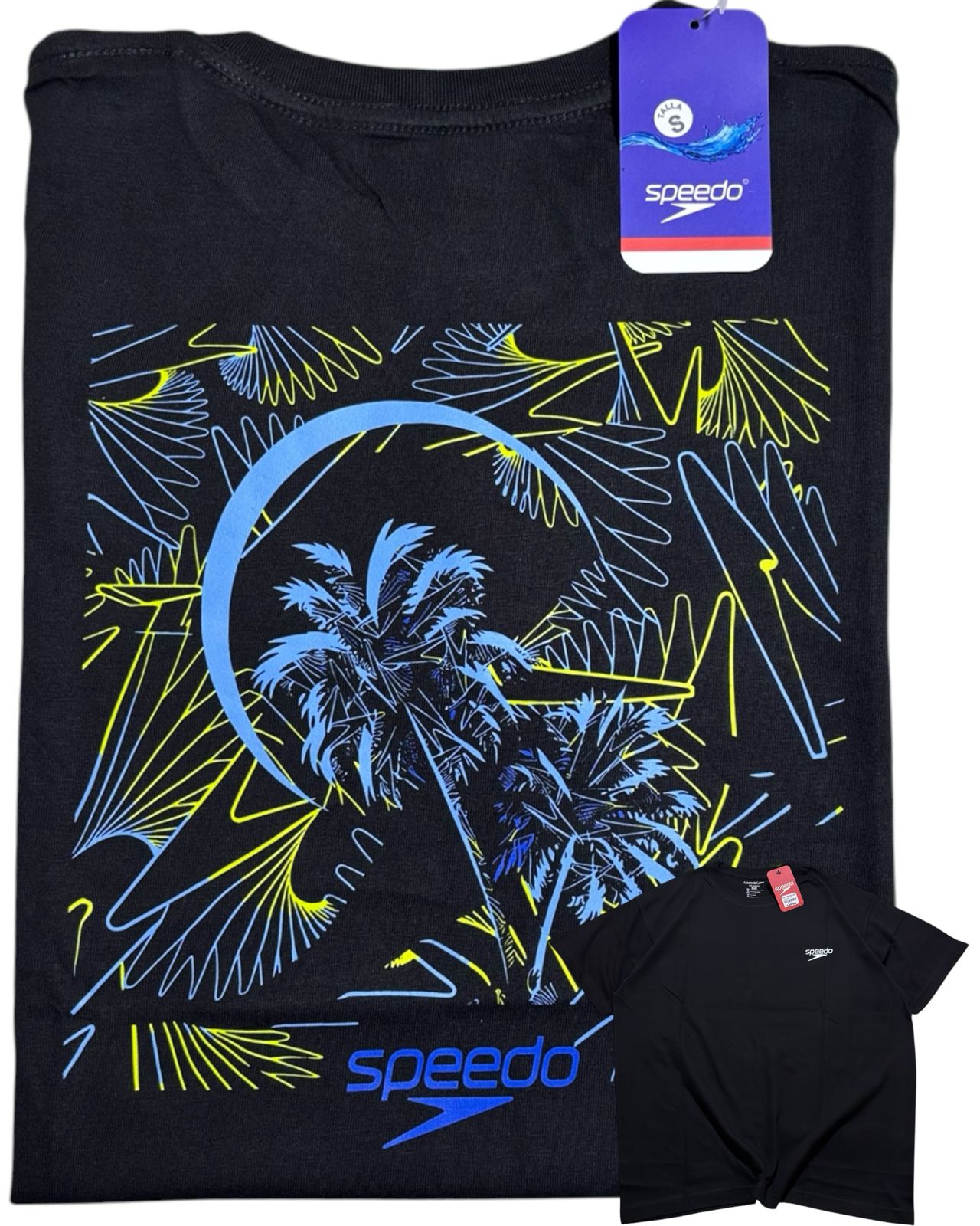 camiseta negra talla S - estilo playero