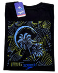 camiseta negro palm- estilo playero